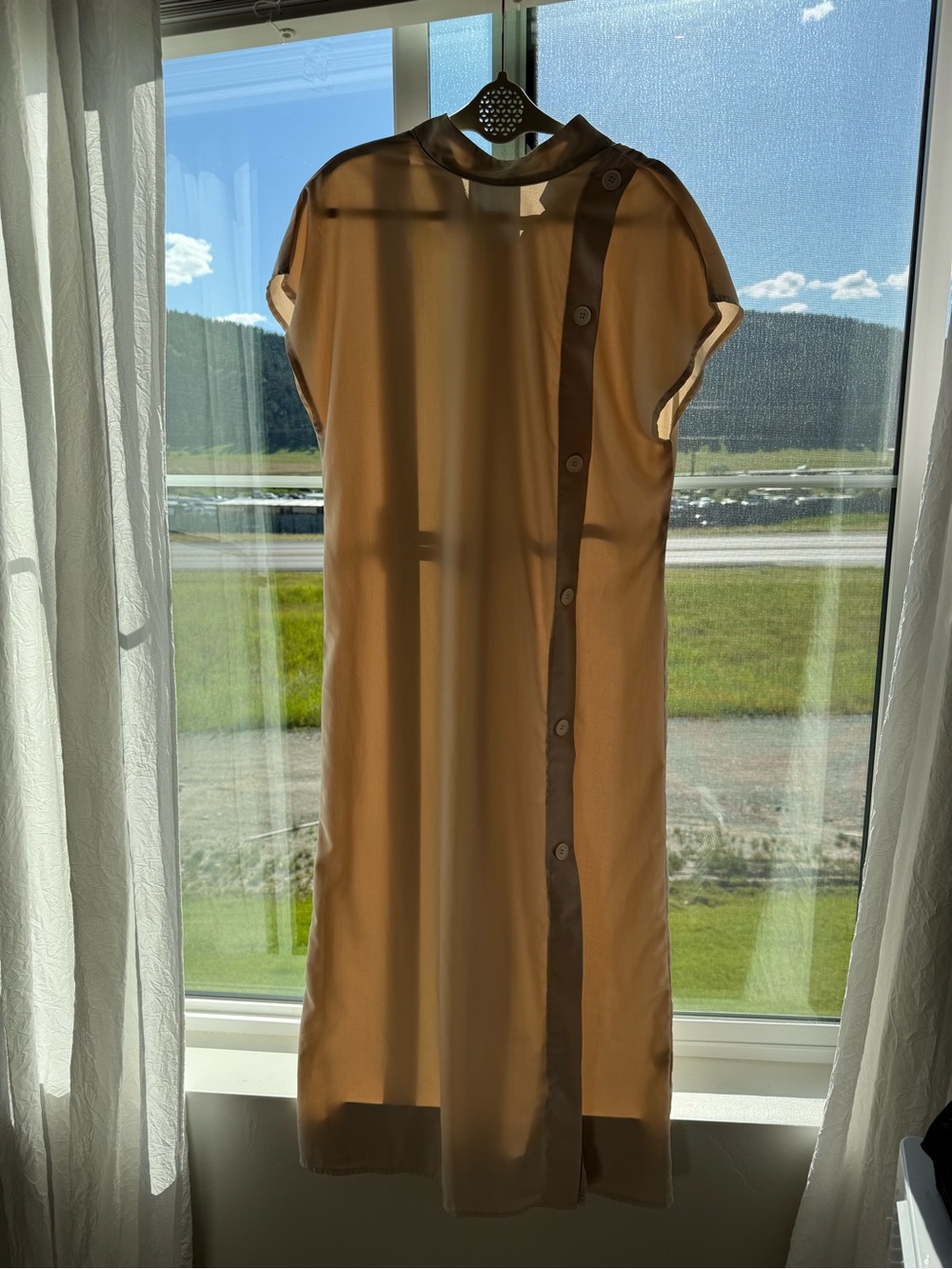 shein modest button down dress